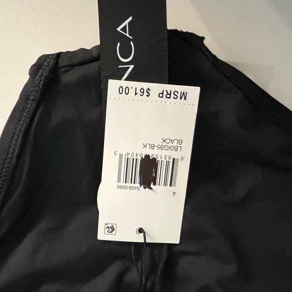 NWT La Blanca Island Goddess Shirred Band Hipster Bottom in Black Size 4 - Picture 5 of 5